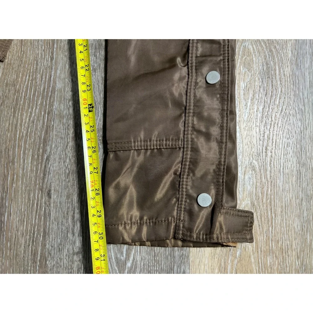 mnml Snap Cargo Pants Womens 28 Brown Excellent Nylon‎ Drawstring Side Button